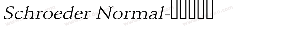 Schroeder Normal字体转换